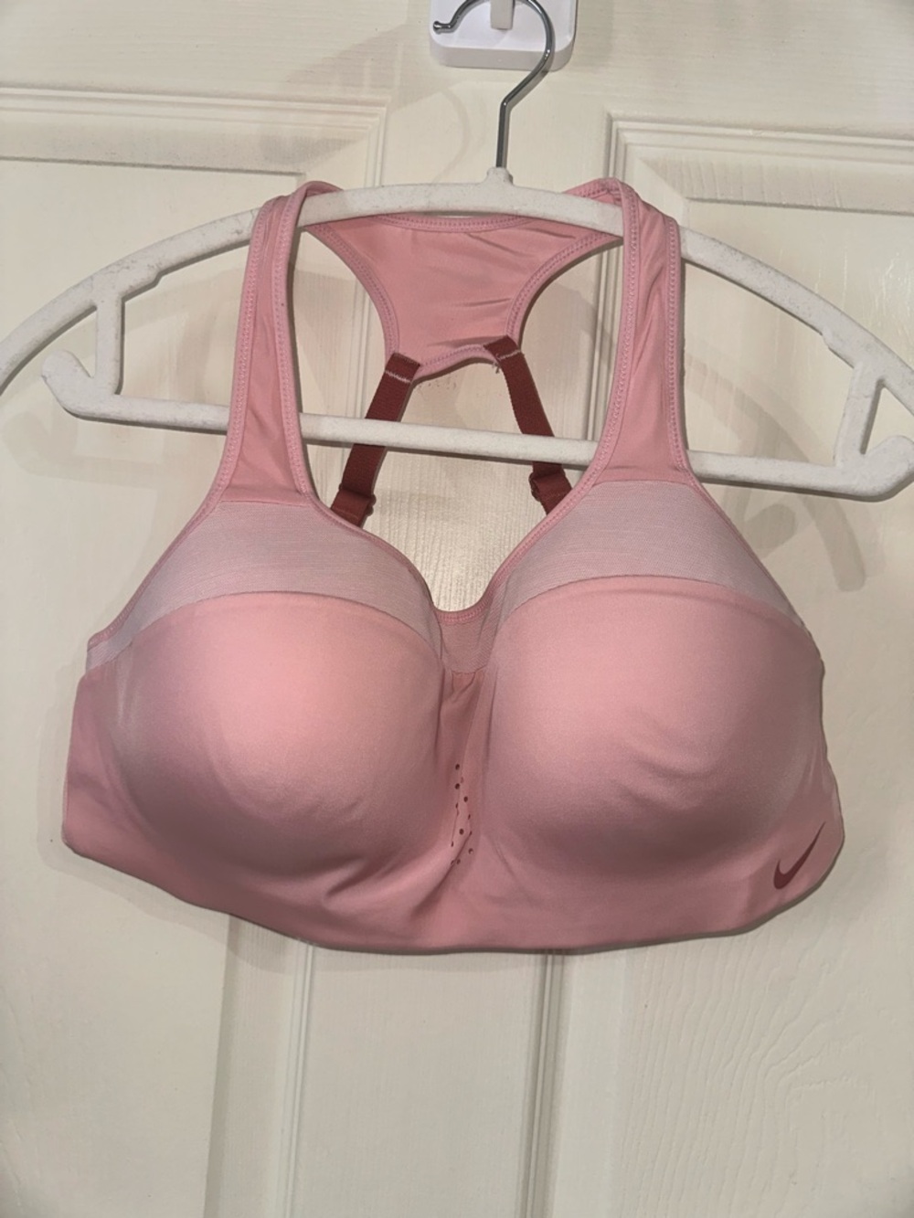 Nike dri-fit Light Pink Molded Cup High-Impact Sports Bra L running gym athletic